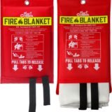 Emergency Fire Blanket for Home and Kitchen Fire Extinguishers for the House x2 Prepared Fire Blankets Emergency for Home Hero Fireproof Blanket Fire Retardant Blankets Grease Spray Emergency Blankets